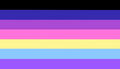 Alternate genderfluid flag by Reddit user Tey_the_freak_one (straight stripes)[26]