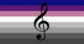 Musigender flag (treble clef)