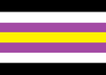 Alternate non-binary flag by Reddit user Shiny_Vulvasaur [5]