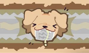 WhiteMonsterGoldPupic flag