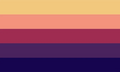 Alternate solar transmasculine flag by X/Twitter user XenicLuvs[43]