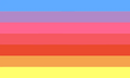 Vividly-Colored Alternate Sunsetgender Flag by Reddit user Sunset--Lover[5]