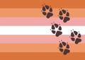 Alternative foxgirl vulpisgender flag.