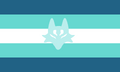 Alternate (Blue/Teal) Kitsunegender Flag by Tumblr user @Fortxnegenders[6]
