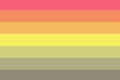 Alternate (Sunset) Genderfae Flag by Twitter user JuliZaPL[18][19]